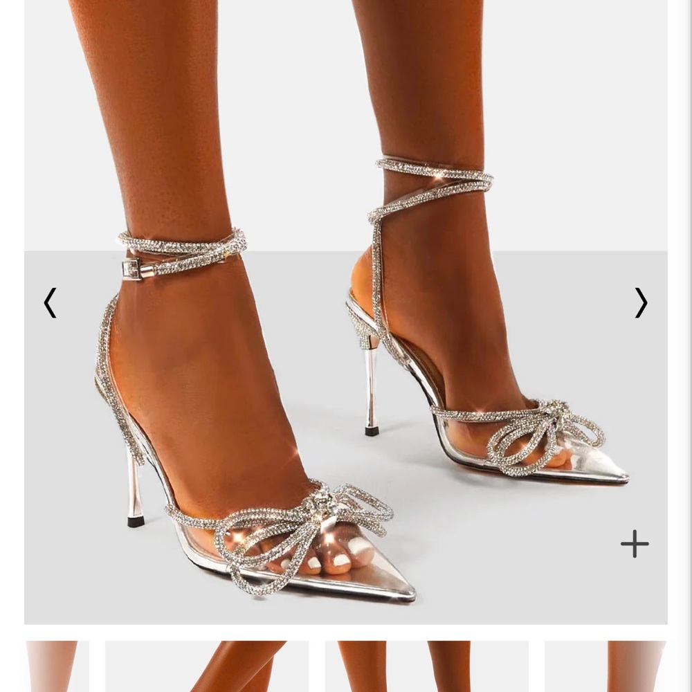 Public Desire Sparkle Bow Heels